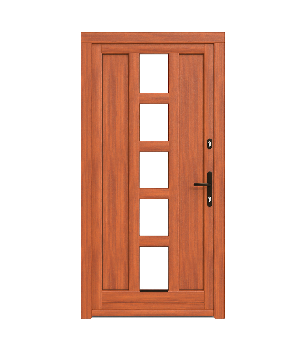 Latě v dřevěných dveřích
