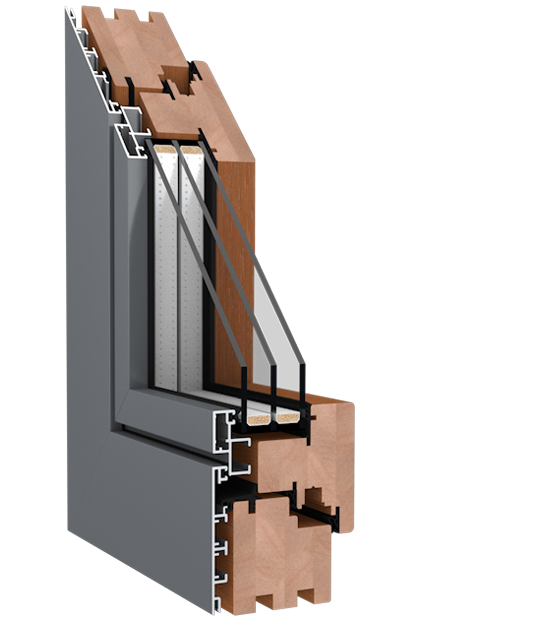 Duoline - drevohliníkové okná