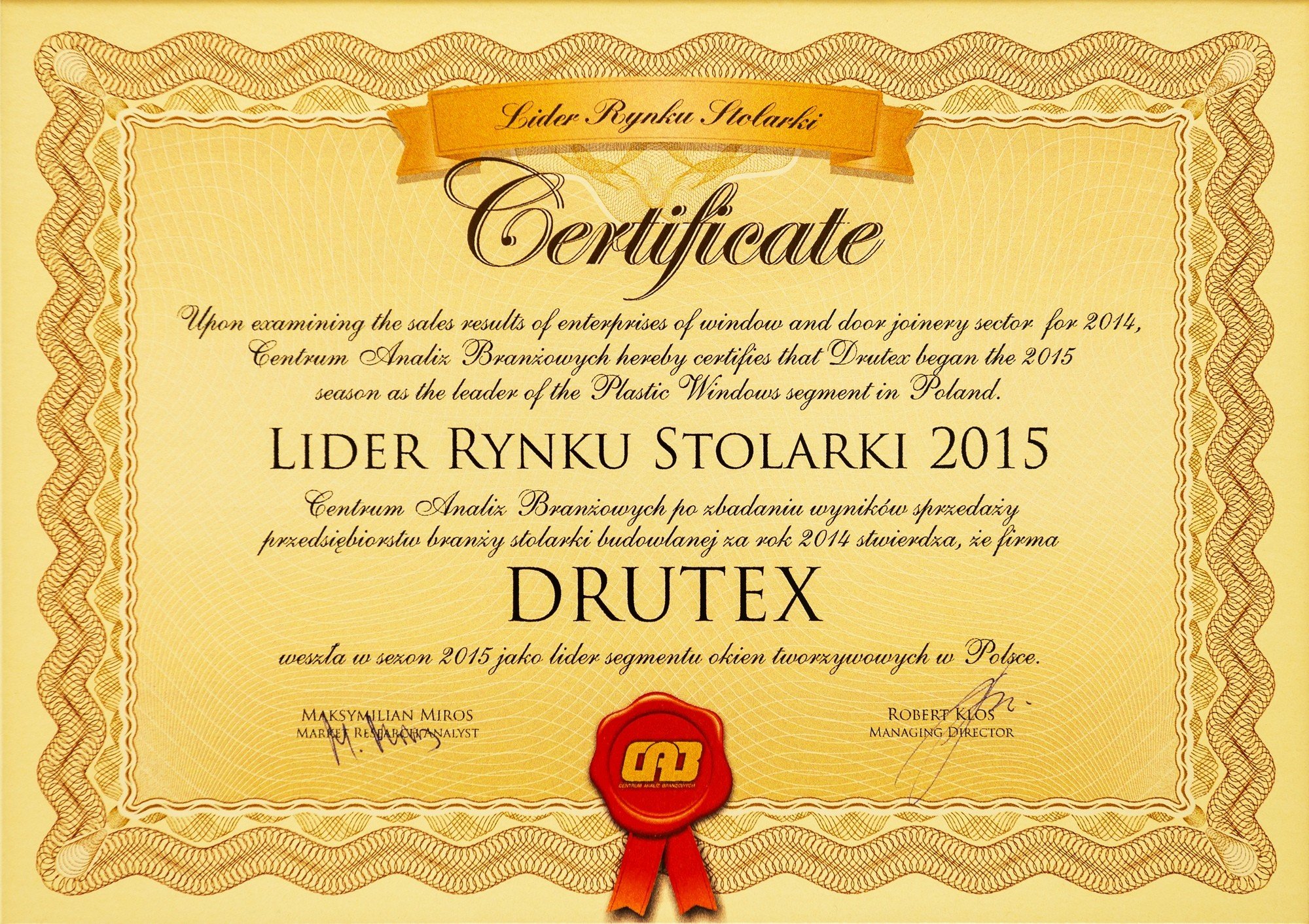 DRUTEX the leader of woodwork market in Poland!