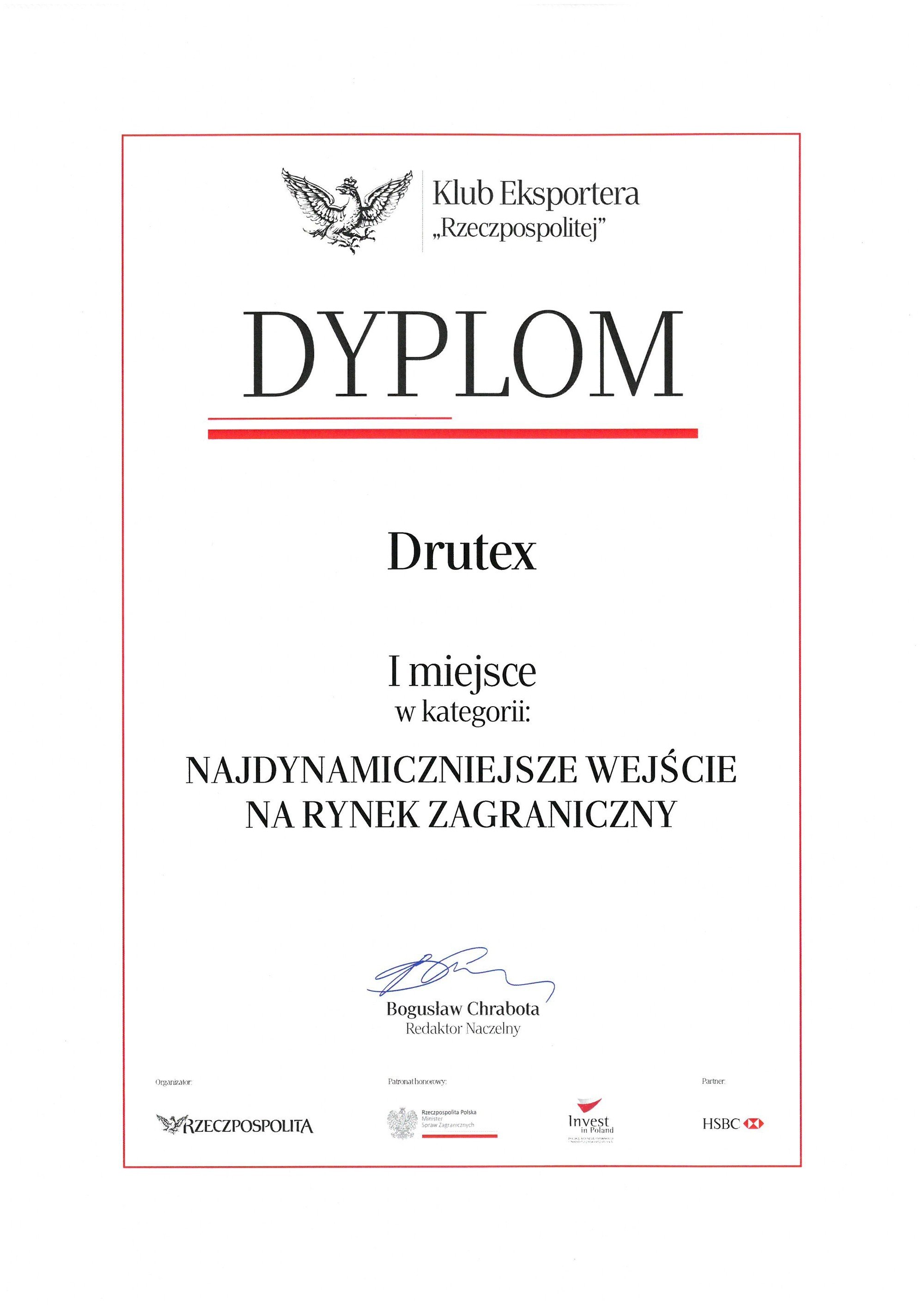 DRUTEX remporte le concours du journal Rzeczpospolita !