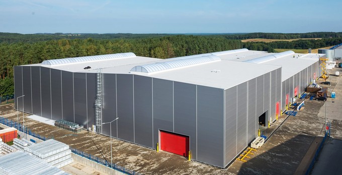 Construction du hall de production d’une superficie de 14 000m²