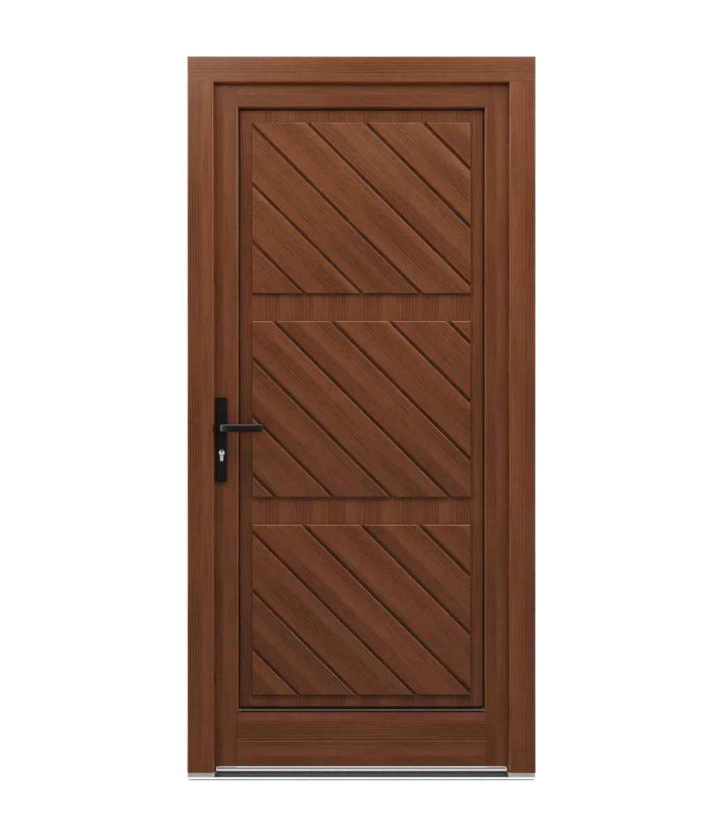 Latě v dřevěných dveřích